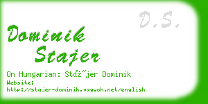 dominik stajer business card